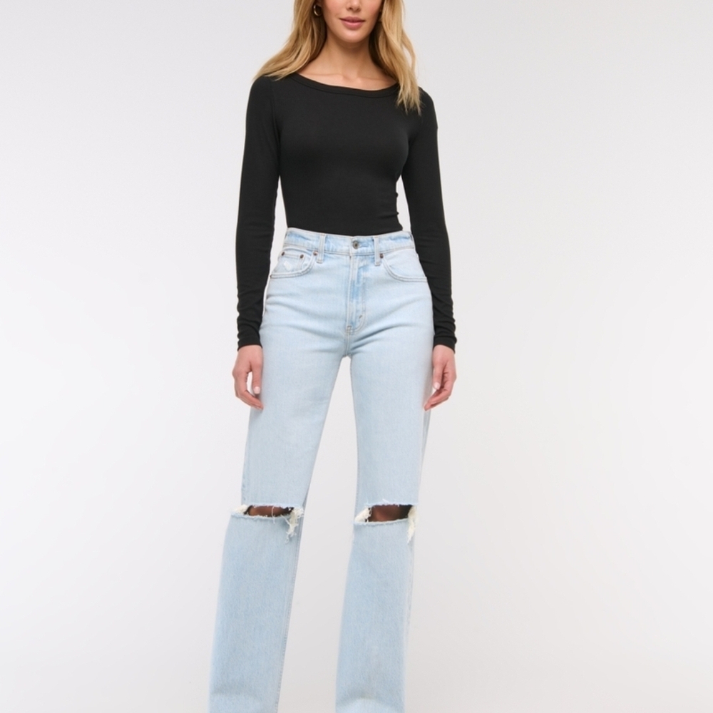 Abercrombie & Fitch Light Blue Straight Leg Jeans